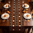 thumbnail image 4 of Halloween Ghost Table Runner, Black Orange Bat Spider Web Pattern Table Runner, Holiday Tabletop Decor, for Halloween Dinner Party, Home, Kitchen Decoration, 4 of 7