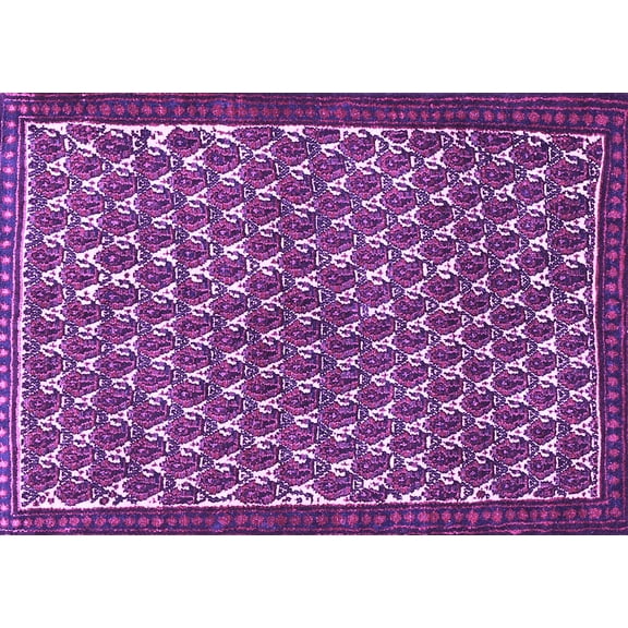Ahgly Company Indoor Rectangle Persian Purple Traditional Area Rugs, 5' x 7'