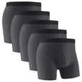thumbnail image 3 of Maoxin Mens Boxer Briefs Large Size Extra Long Open Breathable Sports Boxers Pants Underwear For Men Dark Gray 2XL, 3 of 7