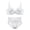 White, variant on Npasoilc Wirefree Bra and Panty Set for Women Thin Push Up Full Coverage Lace Side Support Lifting Comfortable Set