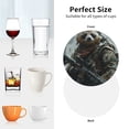 thumbnail image 6 of Pofeuu Surreal Panda Warrior Print Coasters for Drinks, 4Pack PU Leather Coasters, Bar Drink Coasters for Tabletop Protection, Furniture from Damage-Round Shape, 6 of 6