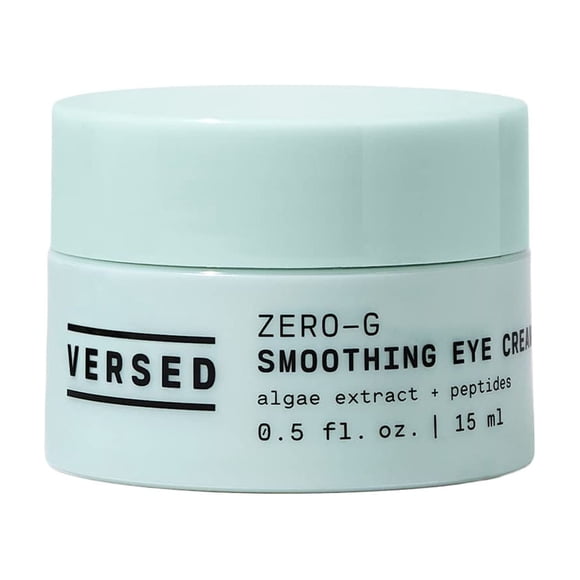 Crema suavizante para ojos Versed Zero-G - Extracto suavizante de algas, péptidos reafirmantes y aceite de oliva profundamente hidratante - Crema para ojos vegana para arrugas y líneas finas (0.5 fl o
