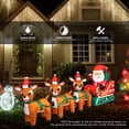 thumbnail image 3 of 8FT Christmas Inflatable Santa Claus on Reindeer Sleigh with LED Lights Christmas Decoration for Outdoor Yard, Garden, Holiday, 3 of 12