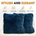 thumbnail image 5 of Cheer Collection Set of 2 Shaggy Long Hair Throw Pillows | Super Soft and Plush Faux Fur Accent Pillows - 18 x 18 inches, 5 of 5