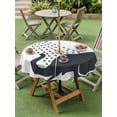 thumbnail image 3 of Elephants Showering Outdoor Tablecloth - 54 Inch Round Dining Table Cover, Modern Abstract Art Funny Animals Waterproof Outdoor Table Cloth with Umbrella Hole & Zipper for Picnic/Patio/Party, 3 of 7