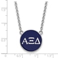 thumbnail image 2 of Sterling S. Rh-plated LogoArt Alpha Xi Delta Large Enl Pend With Necklace; 18 inch; for Adults and Teens; for Women and Men, 2 of 2