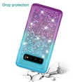 thumbnail image 6 of Mignova Galaxy S10 Plus Flash case,[Durable and Cute] Colorful Quicksand Series Bling Diamond Flowing Liquid Floating Shockproof Cover case for Galaxy S10 Plus 6.4 inch case(Gradient Purple/Green), 6 of 7