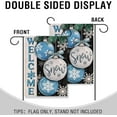 thumbnail image 4 of Welcome Winter Snow Small Decorative Garden Flag, Ornament Ball Snowflakes Yard Lawn Outside Decor, Christmas Holiday Farmhouse Burlap Outdoor Home Decoration Double Sided 12.5 x 18, 4 of 6