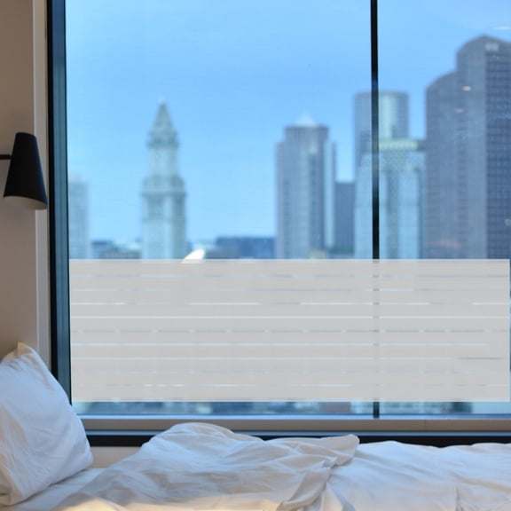 Phenofice Transparent Frosted Window Film for Privacy with Static Cling Removable Reusable Indoor Decor