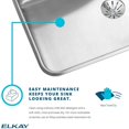 thumbnail image 5 of Elkay ELUH2816 Lustertone Stainless Steel 30-1/2" x 18-1/2" x 7-1/2", 1-Bowl Undermount Kitchen Sink, 5 of 7