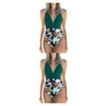 thumbnail image 4 of Traje de baño Advancent de mujer Espalda abierta Acolchado Impreso Verde + Flor negra L, 4 of 6