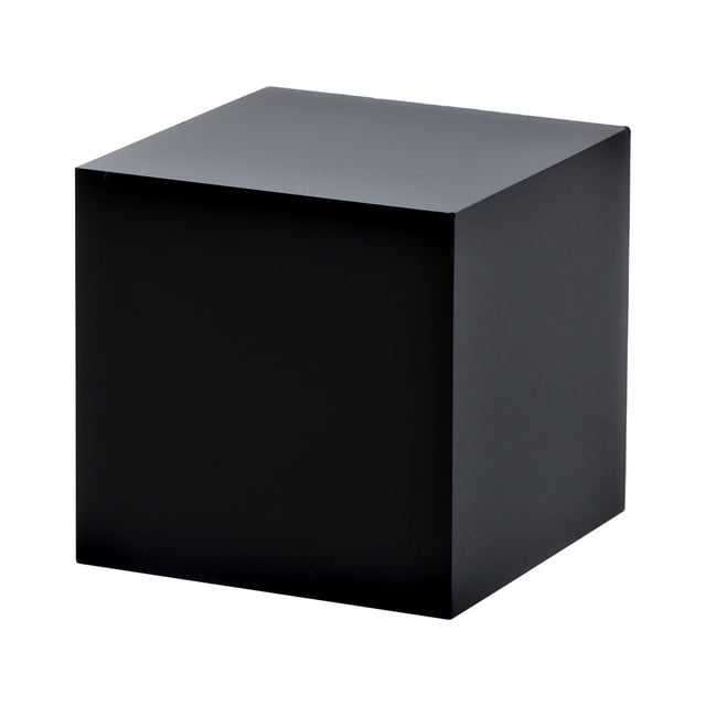 Unique Bargains 1.5'x1.5'x1.5' Jewelry Display Riser Polished Acrylic Cube Display Stand Block Collection Showcase, Black