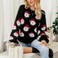 thumbnail image 3 of Chandails de Noël Laids pour Femmes Chandail-Over Tricoté Col Rond Laid pour Fête, 3 of 6