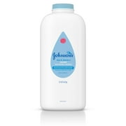 Johnson's Baby Powder with Naturally Derived Cornstarch, Aloe Vera & Vitamin E, 22 oz - 2 Pack
