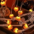 thumbnail image 6 of PEIBang Halloween Pumpkin String Lights,10 LED 6.6 Ft Orange Pumpkin Flickering Lights for Indoor Outdoor Home Party Decorations, 6 of 6