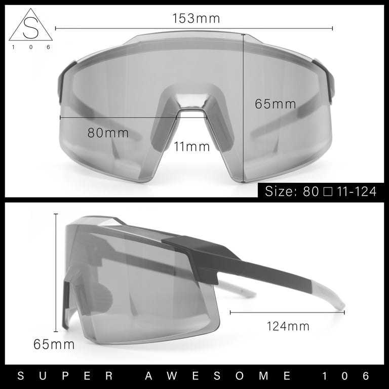 Men's Color Mirror Oversized Shield Sunglasses - Sport MTB Style, UV400 Protection, Plastic Frame