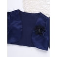 thumbnail image 5 of zdhoor Kids Girls Long Sleeves Bolero Jacket Shrug Short Cardigan Sweater Wedding Prom Dress Cover Up Navy Blue 150, 5 of 6