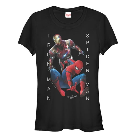 Junior's Marvel Spider-Man: Homecoming Iron Man Action Graphic Tee Black 2X Large