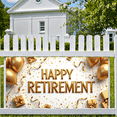 thumbnail image 7 of LUUFILx Happy Retirement Banner Gold Balloons and Gifts for Party Decorations Backdrop Event Supplies Celebration Photography Props, 7 of 7