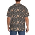 thumbnail image 3 of Sikiie Animal Paw Men's Cuban Shirt, Hawaiian Shirts, Business Casual Button Down Shirts, Short Sleeve Shirt-Medium, 3 of 5
