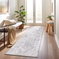 thumbnail image 6 of World Rug Gallery Transitional Distressed Vintage Machine Washable Runner Rug- BLUE 2'6"x7', 6 of 8