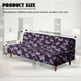 thumbnail image 2 of SCRAWLGOD Butterfly Print Violet Armless Futon Cover Futon Couch Cover Stretchable Furniture Protector Machine Washable Sofa Bed Slipcover with Elastic Bottom, 2 of 7