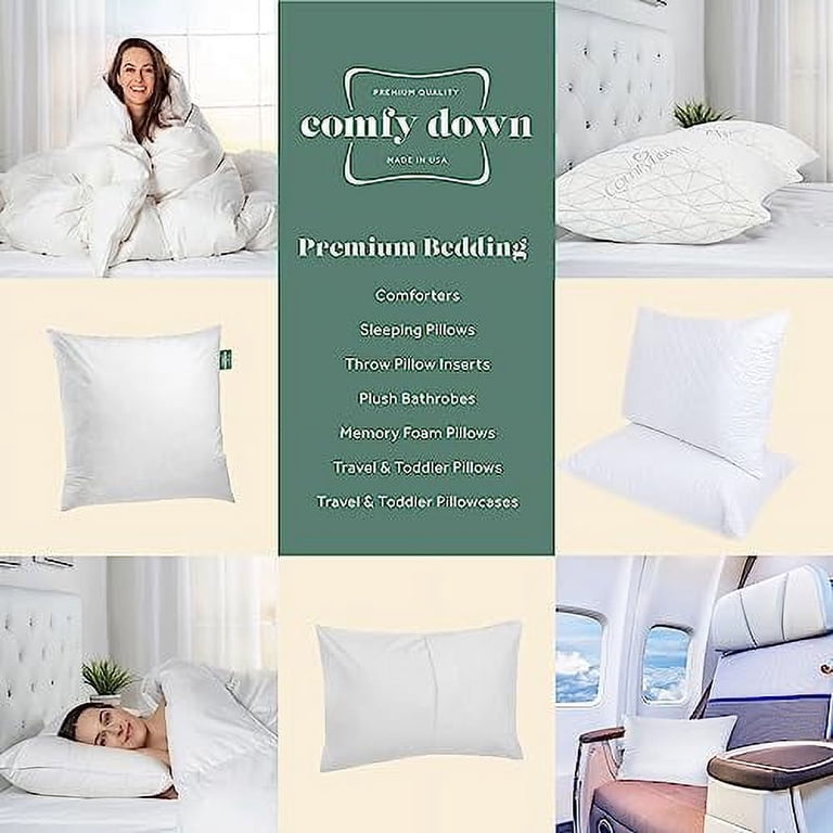 Cuddledown Dreamstead Down Alternative Pillow - Queen Medium Firmness, 235 Thread Count Cotton Percale, Hypoallergenic