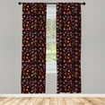 thumbnail image 3 of Ambesonne Space Curtains, Alien Planets and UFOs, Pair of 28"x95", Multicolor, 3 of 5