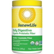 Daily Digestive Organic Prebiotic Fiber Powder | 8.5 oz. | Daily Supplement for Men and Women | by Renew Life
