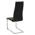 thumbnail image 2 of Bowery Hill Faux Leather Dining Side Chair in Black and Chrome (Set of 4), 2 of 5