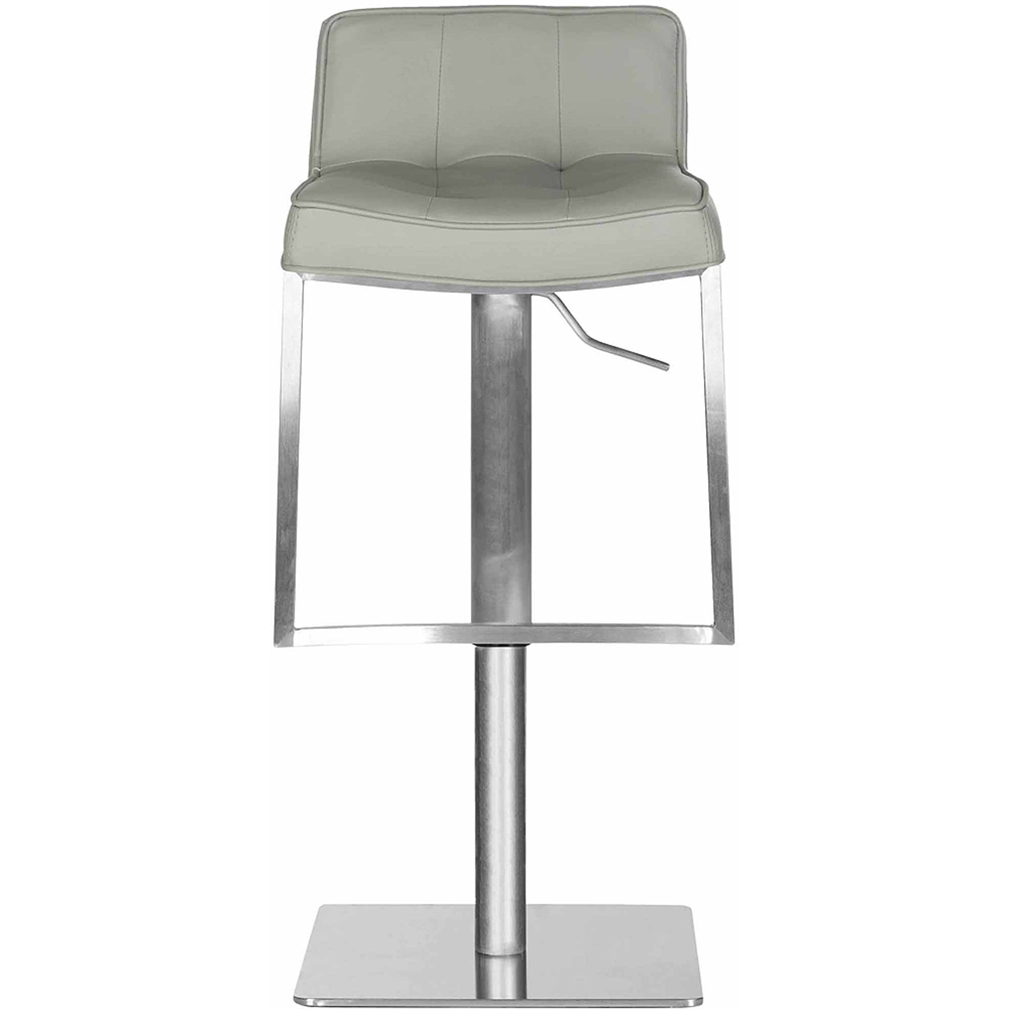 SAFAVIEH Newman Modern Glam Swivel Gas Lift Bar Stool, Grey