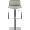 thumbnail image 2 of SAFAVIEH Newman Modern Glam Swivel Gas Lift Bar Stool, Grey, 2 of 4