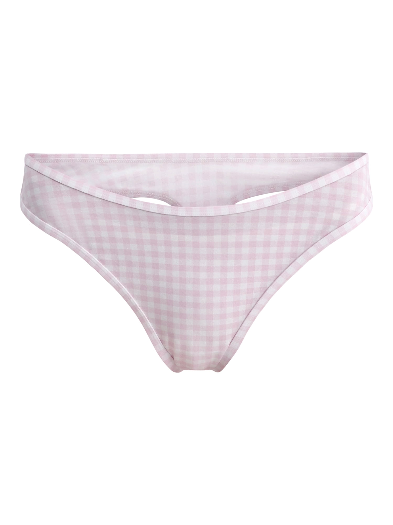 (3 pack) No Boundaries Cotton Thong Panty, Women’s and Women’s Plus, Sizes S-XXXL
