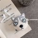 thumbnail image 3 of Funda para Airpods 1 y 2, diseño de Husky de silicona suave con dibujos animados en 3D, con soporte de hebilla de anillo, funda protectora de carga a prueba de golpes, piel fresca Kawaii, 3 of 3