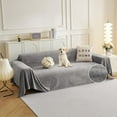 thumbnail image 1 of Dark Couch Covers for Sectional Sofa Couch Cover L Shape Couch Covers for Dogs Washable Couch Cover Banket Modern Sofa Slipcovers Super Soft Sofa Towel for Kids Pets ” x ”, 1 of 9