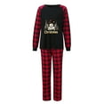 thumbnail image 5 of Odeerbi Christmas Pajamas for Family Holiday Plaid Long Sleeve Family Christmas Pajamas Matching Sets Mom Merry Christmas Print Parent-child Suit Two-Piece Sleepwear Xmas PJs Set Red, 5 of 8