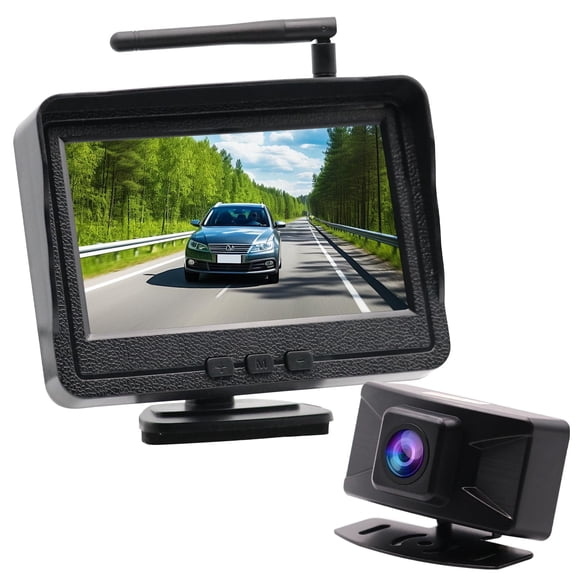 B-Qtech 4.3" HD 1080P Wireless Backup Camera Kit, Waterproof Night Vision for Trucks/RVs/Vans