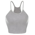 thumbnail image 6 of Sngxgn Women's Lace Tank Tops V Neck Camisole Soft Spaghetti Strap Cami Tops Loose Pajama Tops(Grey,S), 6 of 6