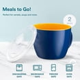 thumbnail image 3 of Kook 25-Oz Soup Cup Travel Mug with Handle & Microwave Lid, Set of 2 Blueberry & Orange, 3 of 7