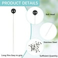 thumbnail image 5 of 2 Boxes 200Pcs Black Corsage Pin Long Boutonniere Pins Silver Metal Iron Plastic Imitation Pearl Decorative Sewing Marker Positioning Needle for Quilting DIY Crafting Dressmaker Supplies, 5 of 7