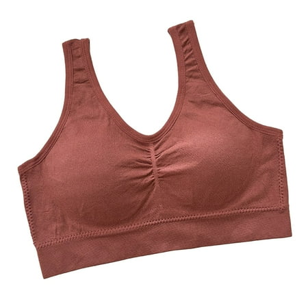 WCJM Women s Nylon Spandex Red nylon underwear Women s Large Size Casual Simple Latex Fixed Cup Bra Soft And Skin Friendly Comfortable To The Body.