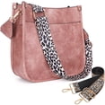 thumbnail image 2 of HKCLUF Crossbody Bags for Women Designer Leather Hobo Handbags With 2 Adjustable Leopard Guitar Strap Shoulder Bucket Bags, 2 of 9