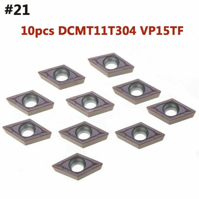10Pcs 40 Types CNC Carbide Tips Inserts Blade Cutter Lathe Turning Tool + Box Tu