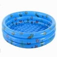 thumbnail image 1 of Round Paddling Pool for Children PVC Inflatable Kids Pool Ocean Theme Above Ground Pool (100x35cm), 1 of 4