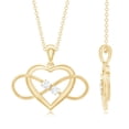 thumbnail image 4 of Rosec Jewels Natural Diamond Heart and Infinity Necklace for Women - with Chain - HI-SI Quality - Ready to Gift for Valentines, 14K Yellow Gold, 4 of 8