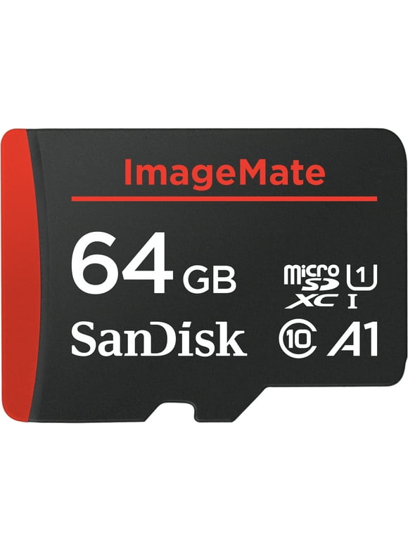 SanDisk 64GB Image Mate MicroSDXC UHS-1 Memory Card with Adapter - C10, U1, Full HD, A1 Micro SD Card