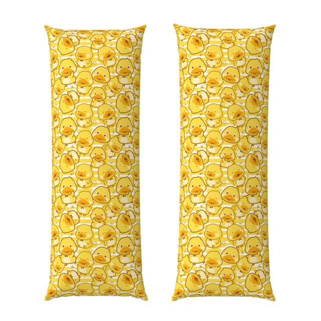 Balery Cool Duck With Yellow Strip Funda Protectora para Almohada Corporal de Algodón Hipoalergénico con Cierre(55 x 21 pulgadas), Almohadas No Incluidas