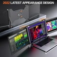 thumbnail image 3 of Limink 15-17inch Laptop Extended Screen Portable Triple Monitor 14" Dual Screen Extender 1080P, Compatible with Mac OS/Wins, Gaming Travel Monitor, Black, 3 of 9