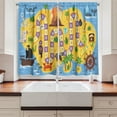 thumbnail image 2 of Kid's Activity Curtains 2 Panels Set, Finding Treasure of the Pirate Themed Board Game Style Colorful Island Map, Window Drapes for Living Room Bedroom, 55W X 39L Inches, Multicolor, by Ambesonne, 2 of 3