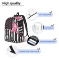 thumbnail image 3 of Easygdp Ribbon Breast Cancer Awareness Durable Canvas Laptop Backpack,Water-Resistant,Adjustable Shoulder Strap,Large Capacity,Lightweight,Fits 15-17in Laptops for School, Work, Travel-Small, 3 of 5